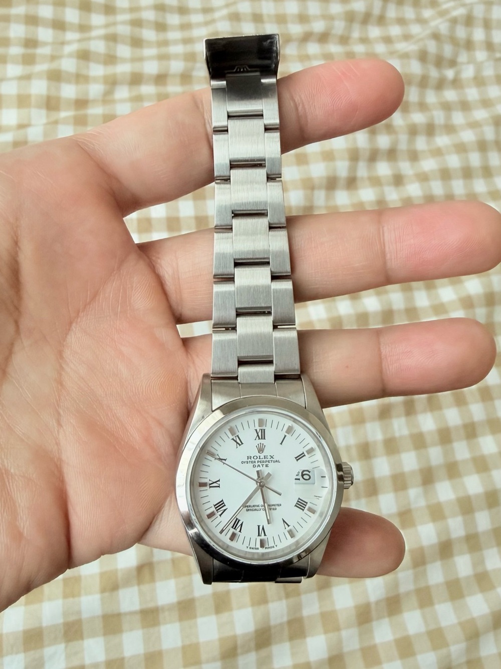 🥝 Rolex Oyster Perpetual Date 15200 – White Roman Dial – Box & Papers – EUC - Picture 3 of 12